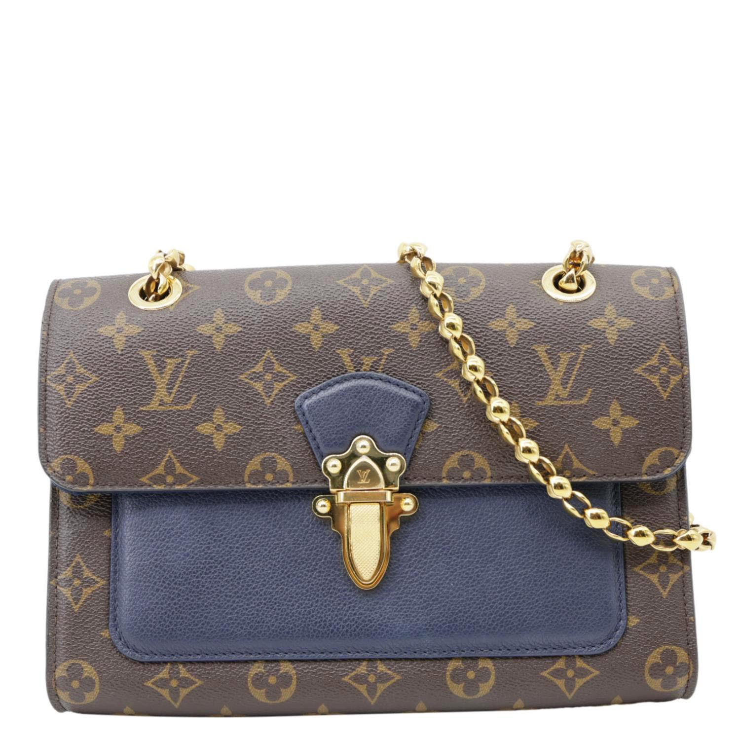 LOUIS VUITTON Victoire Monogram Canvas Crossbody Bag Blue