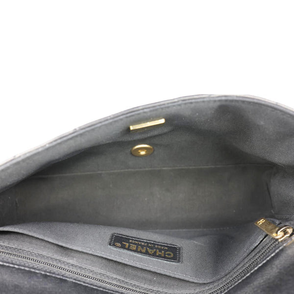 CHANEL Crush On Chains Flap Quilted Lambskin Leather Crossbody Bag Black