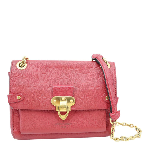 LOUIS VUITTON Vavin BB Monogram Empreinte Leather Shoulder Bag Red