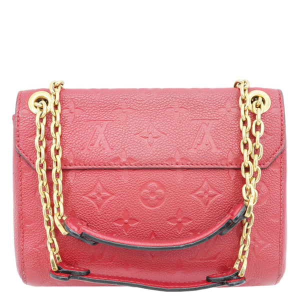 LOUIS VUITTON Vavin BB Monogram Empreinte Leather Shoulder Bag Red