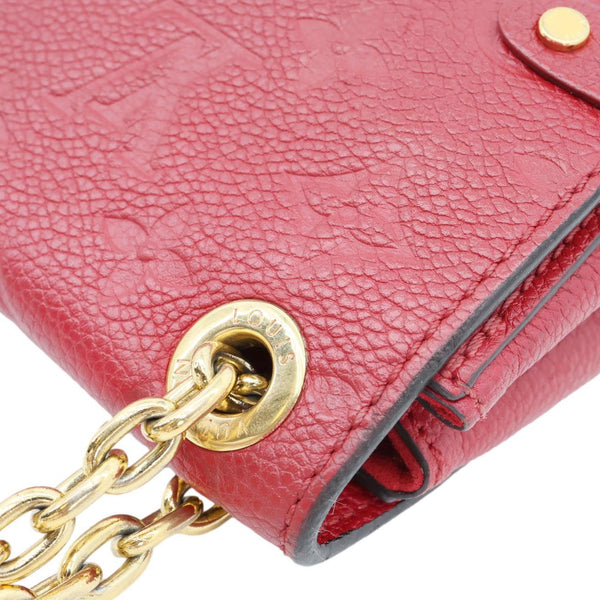 LOUIS VUITTON Vavin BB Monogram Empreinte Leather Shoulder Bag Red