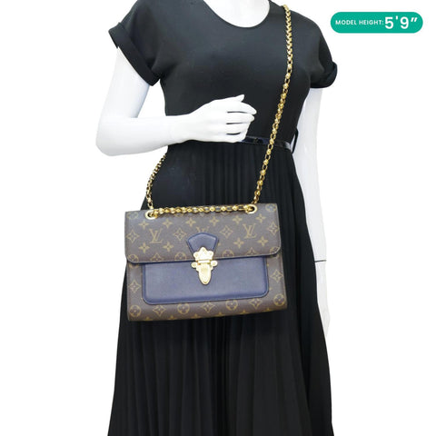 LOUIS VUITTON Victoire Monogram Canvas Crossbody Bag Blue
