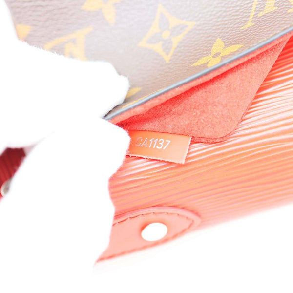 LOUIS VUITTON Saint Michel Monogram Epi Shoulder Bag Coquelicot