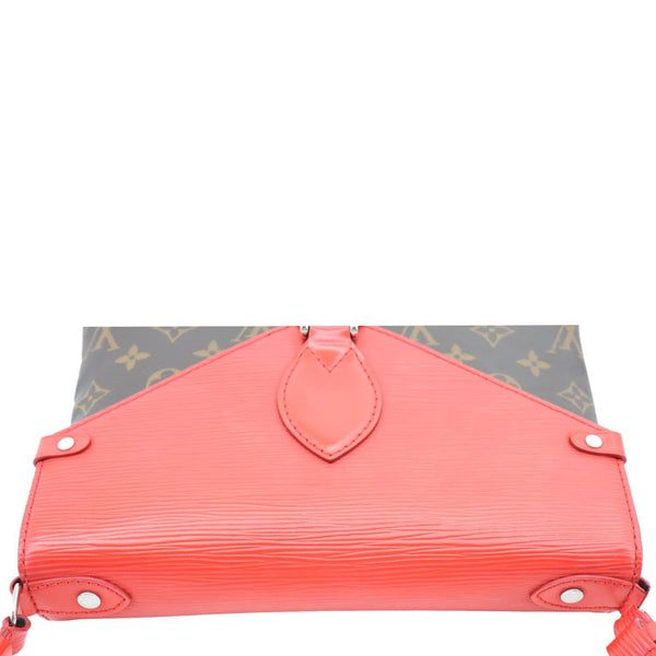 LOUIS VUITTON Saint Michel Monogram Epi Shoulder Bag Coquelicot