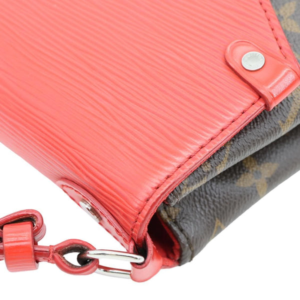 LOUIS VUITTON Saint Michel Monogram Epi Shoulder Bag Coquelicot