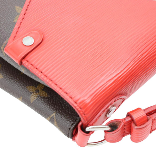 LOUIS VUITTON Saint Michel Monogram Epi Shoulder Bag Coquelicot