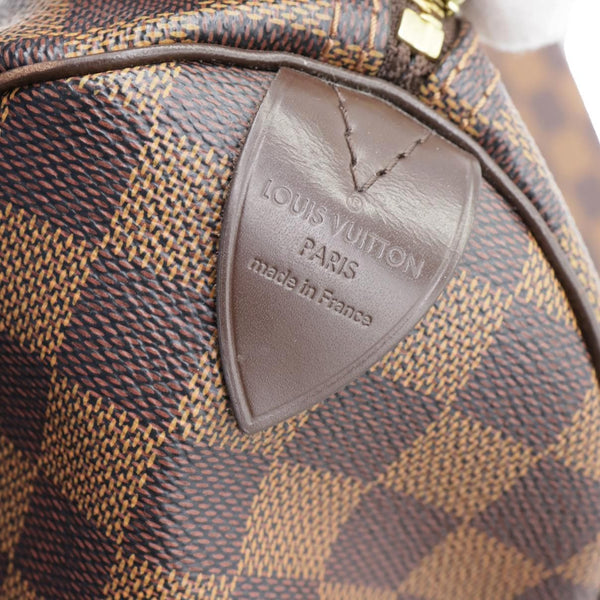 LOUIS VUITTON Speedy 35 Damier Ebene Satchel Bag Brown