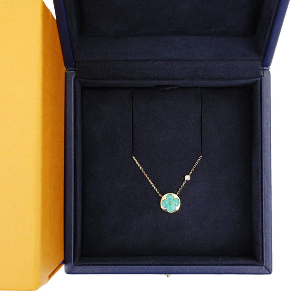 LOUIS VUITTON Color Blossom BB Gold Sun Pendant Amazonite and Diamond