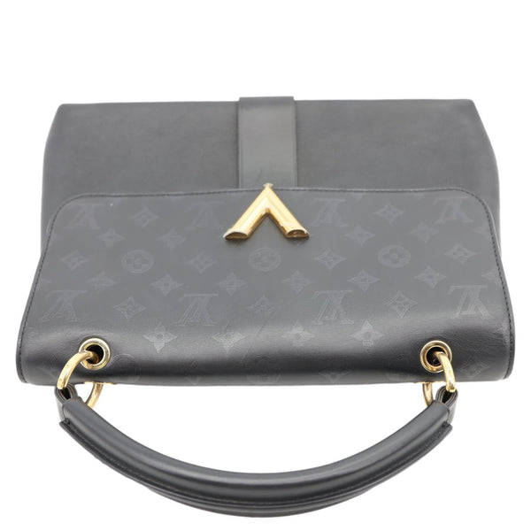 LOUIS VUITTON Very One Handle Monogram Leather Shoulder Bag Black