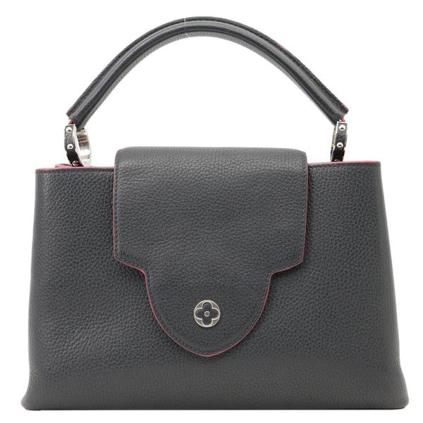 LOUIS VUITTON Capucines PM Taurillon Leather Shoulder Bag Black