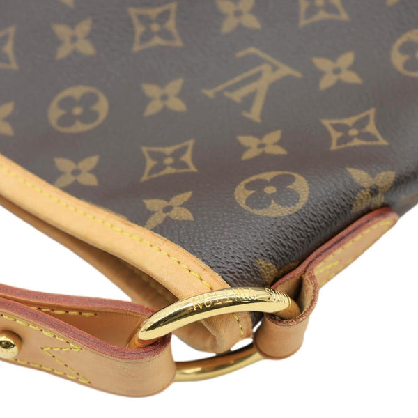 LOUIS VUITTON Delightful MM Monogram Canvas Hobo Bag Brown