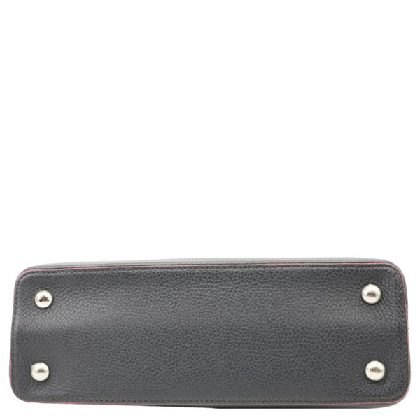 LOUIS VUITTON Capucines PM Taurillon Leather Shoulder Bag Black