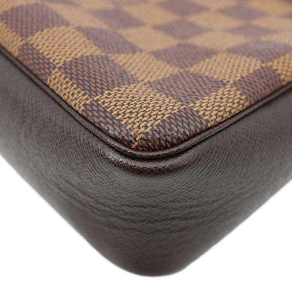 LOUIS VUITTON Trousse Makeup Damier Ebene Pochette Clutch Brown