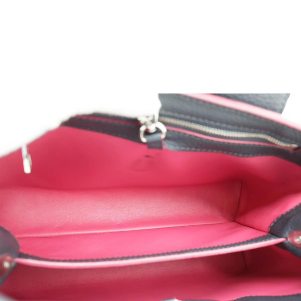 LOUIS VUITTON Capucines PM Taurillon Leather Shoulder Bag Black