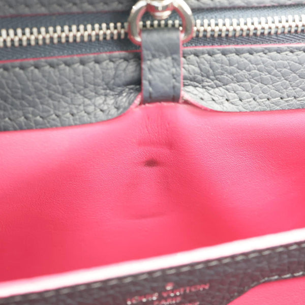 LOUIS VUITTON Capucines PM Taurillon Leather Shoulder Bag Black