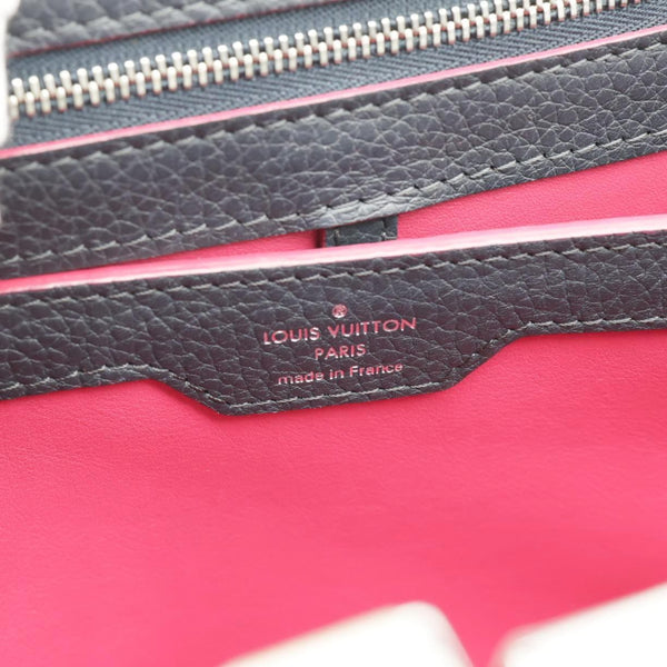 LOUIS VUITTON Capucines PM Taurillon Leather Shoulder Bag Black