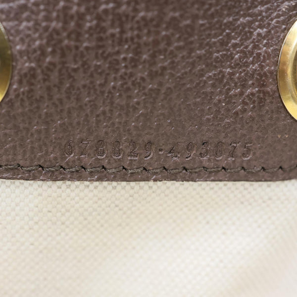 GUCCI Jumbo Double Buckle Dollar Web GG Canvas Backpack Beige 678829