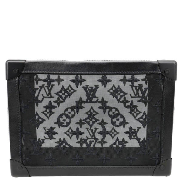 LOUIS VUITTON Soft Trunk Monogram Mesh Crossbody Bag Black