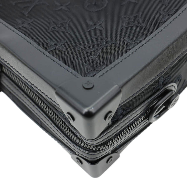 LOUIS VUITTON Soft Trunk Monogram Mesh Crossbody Bag Black