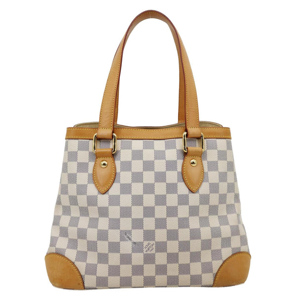 LOUIS VUITTON Hampstead PM Damier Azur Satchel Bag White