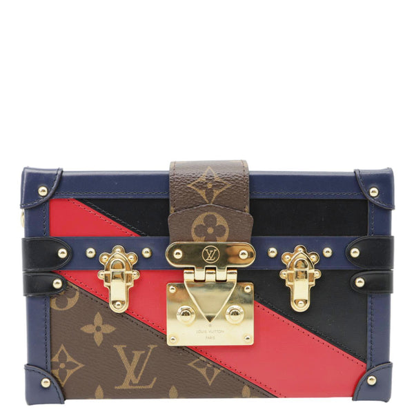 LOUIS VUITTON Petite Malle Malletage Print Monogram Canvas Shoulder Bag Multicolor