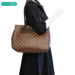 LOUIS VUITTON Parioli PM Damier Ebene Tote Shoulder Bag Brown
