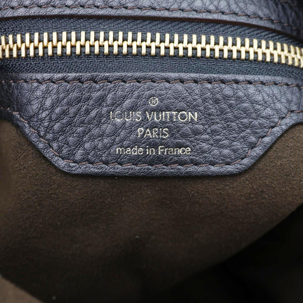 LOUIS VUITTON Selene MM Mahina Leather Tote Shoulder Bag Black