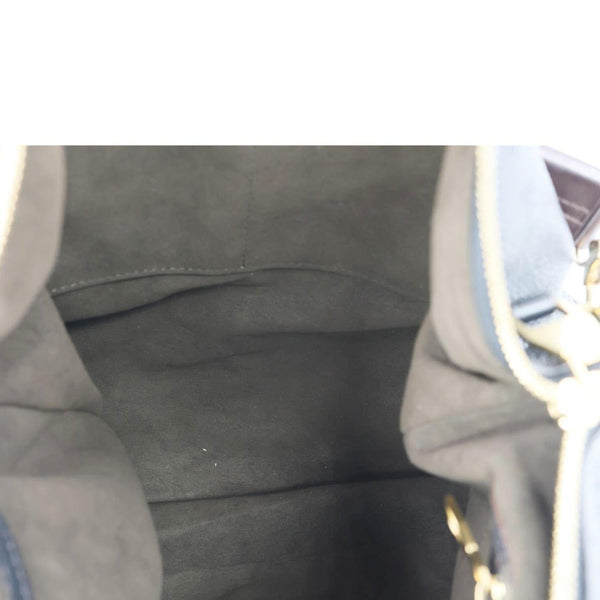 LOUIS VUITTON Selene MM Mahina Leather Tote Shoulder Bag Black