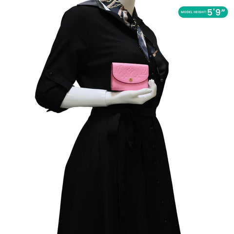 LOUIS VUITTON Rosalie Monogram Empriente Leather Coin Purse Pink