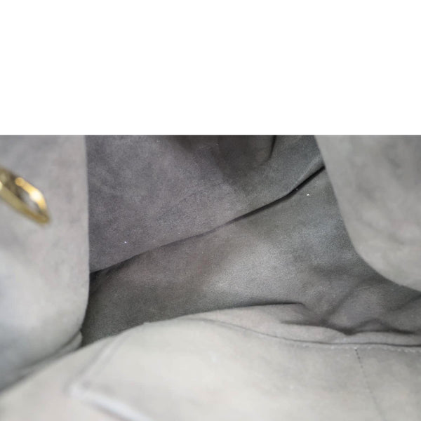 LOUIS VUITTON Selene MM Mahina Leather Tote Shoulder Bag Black