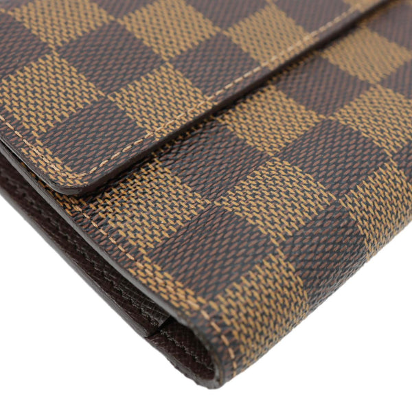 LOUIS VUITTON Sarah Damier Ebene Wallet Brown