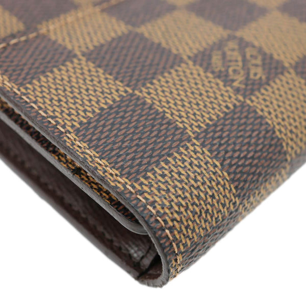 LOUIS VUITTON Sarah Damier Ebene Wallet Brown