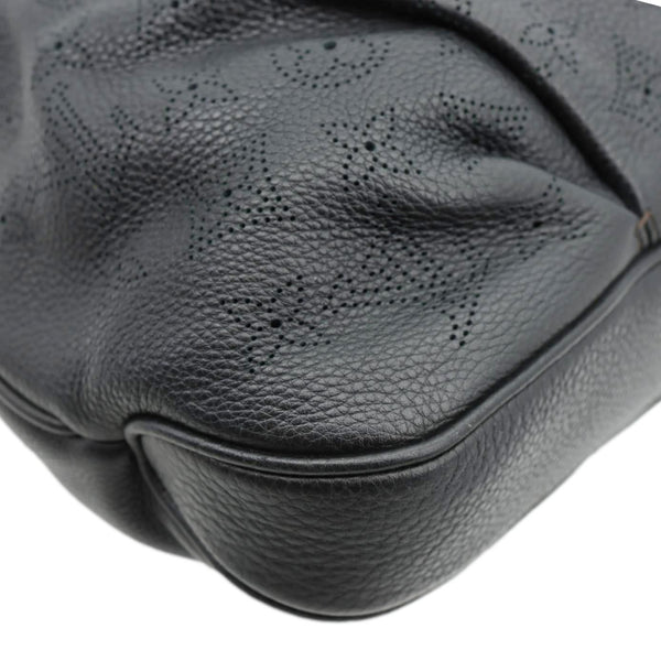 LOUIS VUITTON Selene MM Mahina Leather Tote Shoulder Bag Black