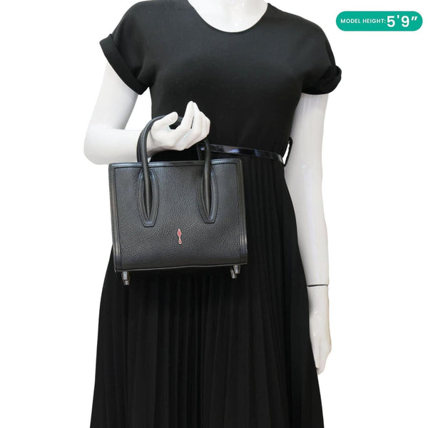 CHRISTIAN LOUBOUTIN Paloma Mini Leather Tote Bag Black