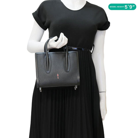 CHRISTIAN LOUBOUTIN Paloma Mini Leather Tote Bag Black