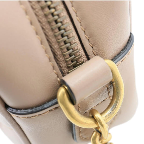 GUCCI GG Marmont Mini Matelasse Leather Crossbody Bag Dusty Pink 448065