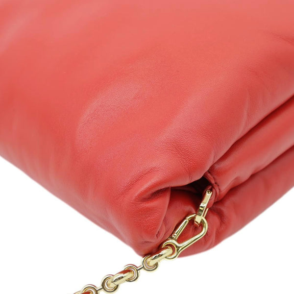 LOEWE Goya Small Puffer Lambskin Leather Shoulder Bag Bag Red