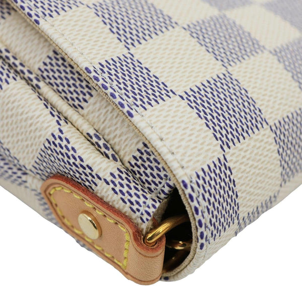 LOUIS VUITTON Favorite MM Damier Azur Crossbody Bag White
