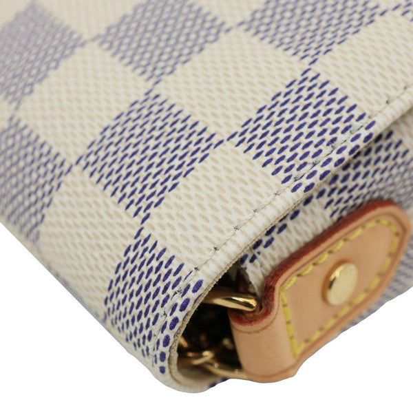 LOUIS VUITTON Favorite MM Damier Azur Crossbody Bag White