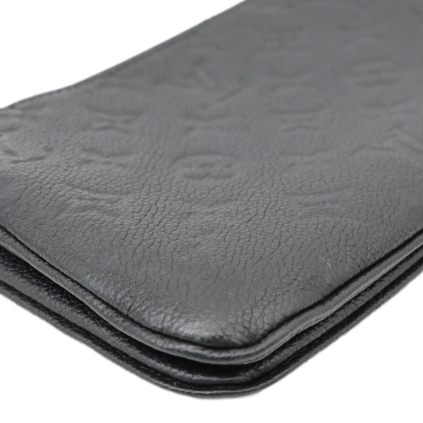 LOUIS VUITTON Double Zip Pochette Monogram Empreinte Pouch Black