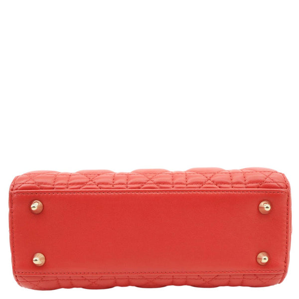 CHRISTIAN DIOR Lady Dior My ABCDior Small Cannage Leather Shoulder Bag Red