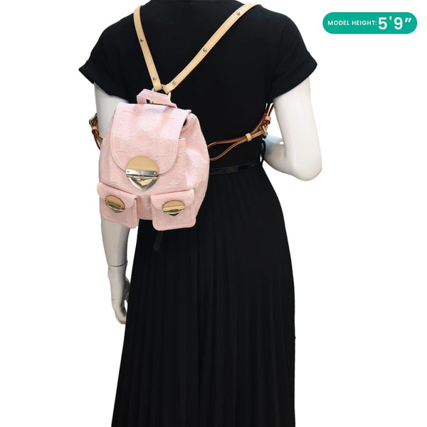 LOUIS VUITTON Venice Monogram Denim Backpack Washed Pink