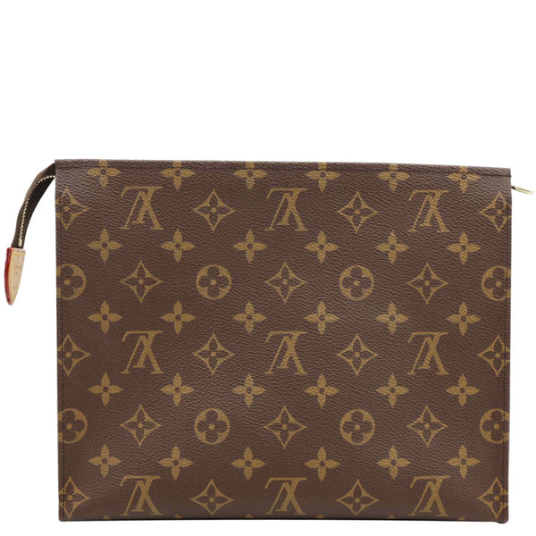 LOUIS VUITTON Toiletry Pouch 26 Monogram Canvas Clutch Brown