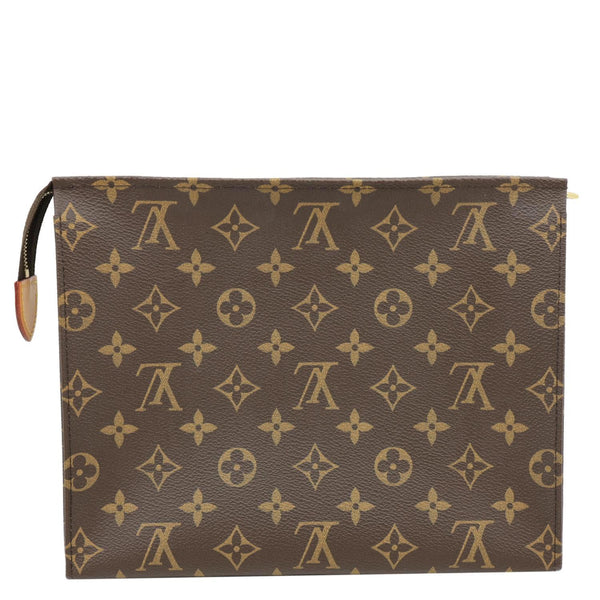 LOUIS VUITTON Toiletry Pouch 26 Monogram Canvas Clutch Brown