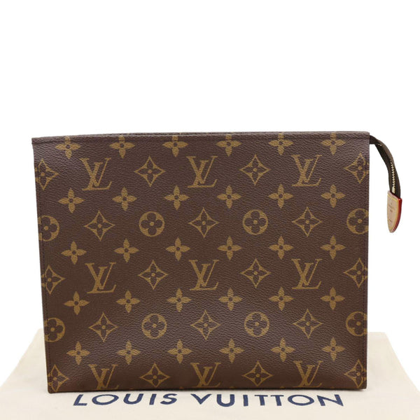 LOUIS VUITTON Toiletry Pouch 26 Monogram Canvas Clutch Brown