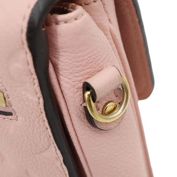 LOUIS VUITTON Metis Pochette Monogram Empreinte Leather Crossbody Bag Pink