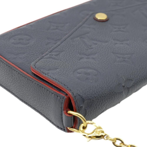 LOUIS VUITTON Felicie Pochette Monogram Empreinte Crossbody Bag Navy Blue