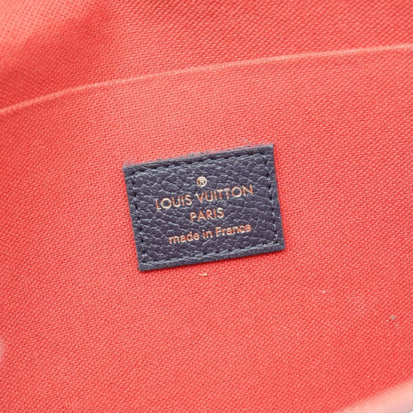 LOUIS VUITTON Felicie Pochette Monogram Empreinte Crossbody Bag Navy Blue