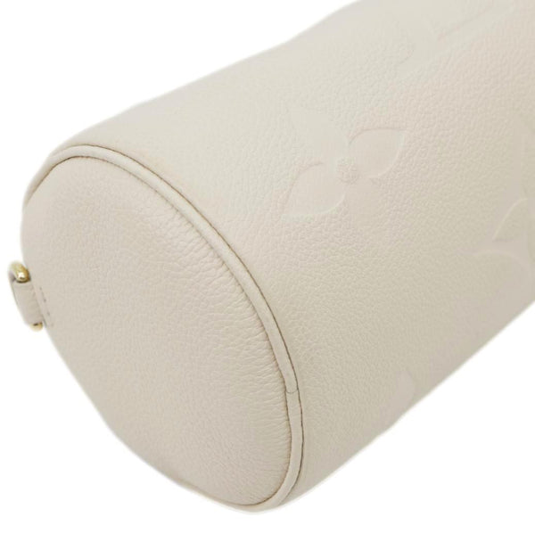 LOUIS VUITTON Papillon BB Monogram Empreinte Leather Shoulder Bag Off White