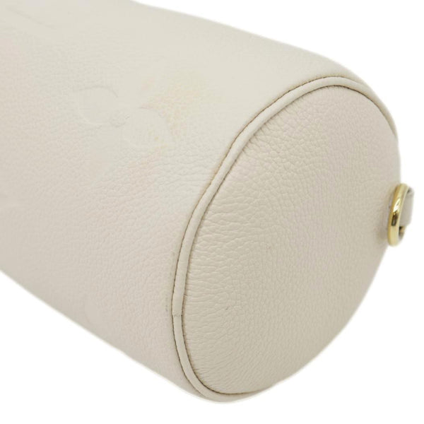 LOUIS VUITTON Papillon BB Monogram Empreinte Leather Shoulder Bag Off White